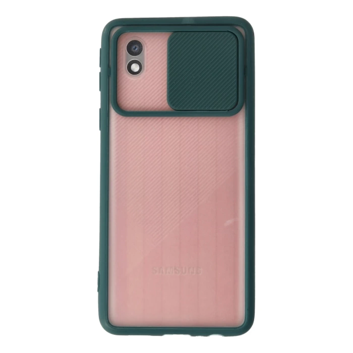 Newface Samsung Galaxy A01 Core Kılıf Palm Buzlu Kamera Sürgülü Silikon