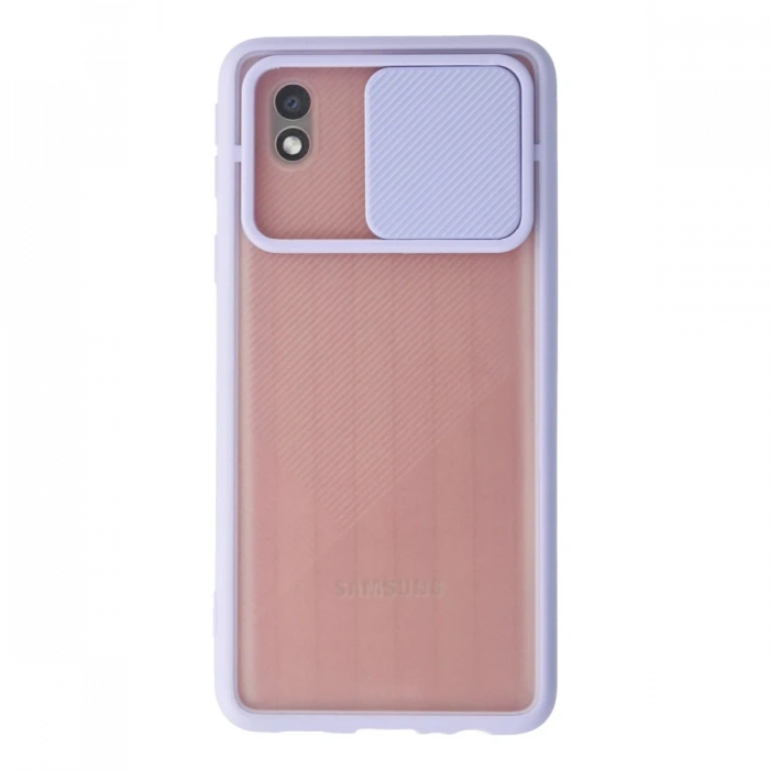 Newface Samsung Galaxy A01 Core Kılıf Palm Buzlu Kamera Sürgülü Silikon