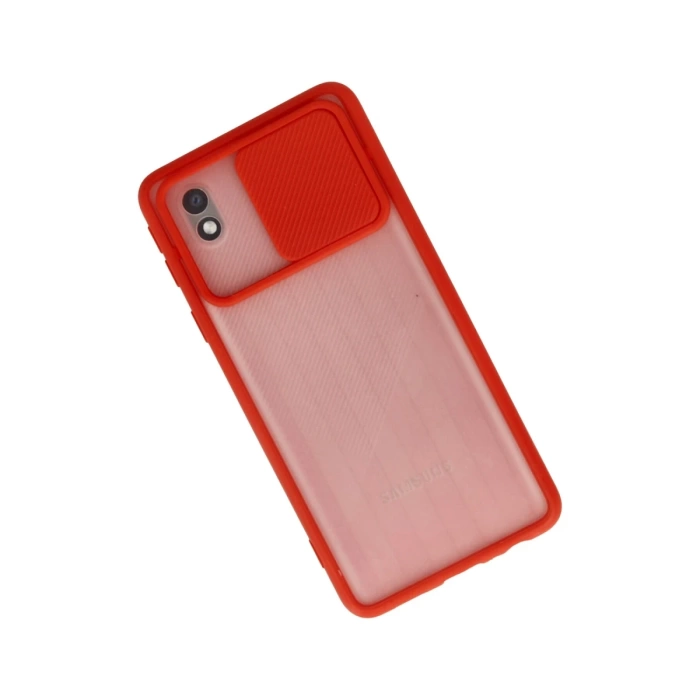 Newface Samsung Galaxy A01 Core Kılıf Palm Buzlu Kamera Sürgülü Silikon