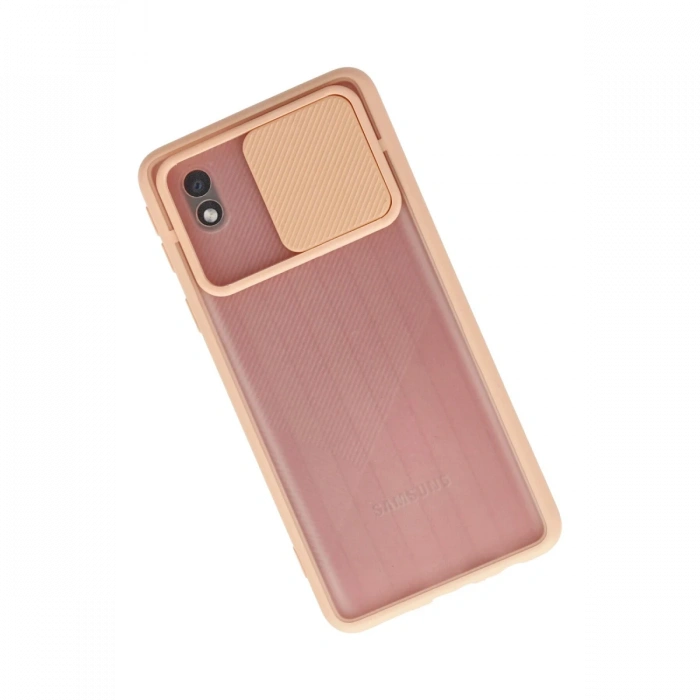 Newface Samsung Galaxy A01 Core Kılıf Palm Buzlu Kamera Sürgülü Silikon