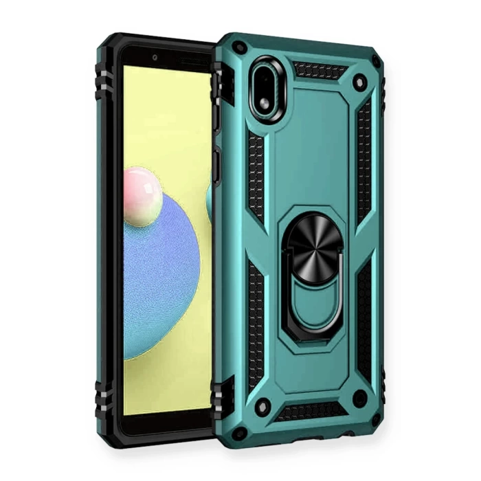 Newface Samsung Galaxy A01 Core Kılıf Sofya Yüzüklü Silikon Kapak