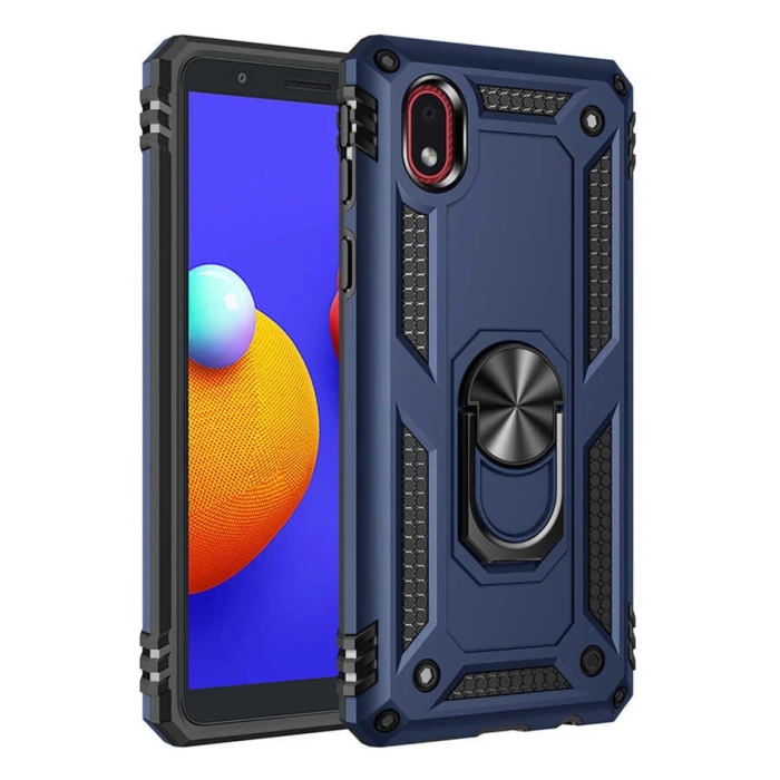 Newface Samsung Galaxy A01 Core Kılıf Sofya Yüzüklü Silikon Kapak
