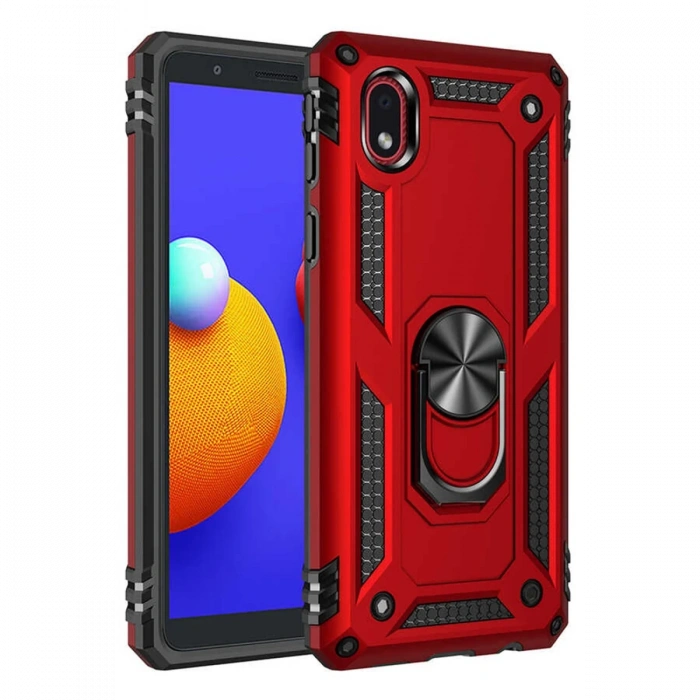 Newface Samsung Galaxy A01 Core Kılıf Sofya Yüzüklü Silikon Kapak