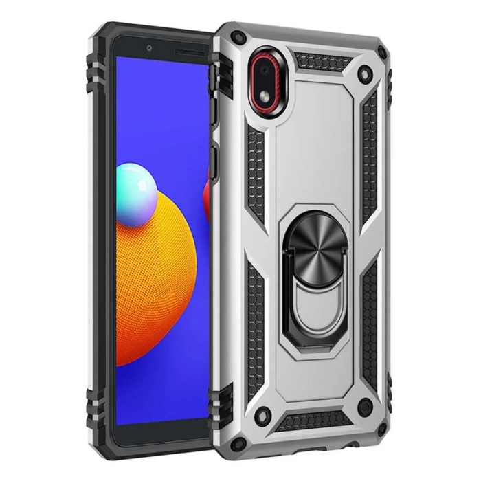 Newface Samsung Galaxy A01 Core Kılıf Sofya Yüzüklü Silikon Kapak