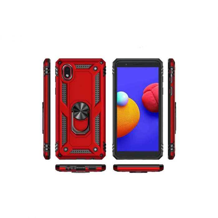 Newface Samsung Galaxy A01 Core Kılıf Sofya Yüzüklü Silikon Kapak