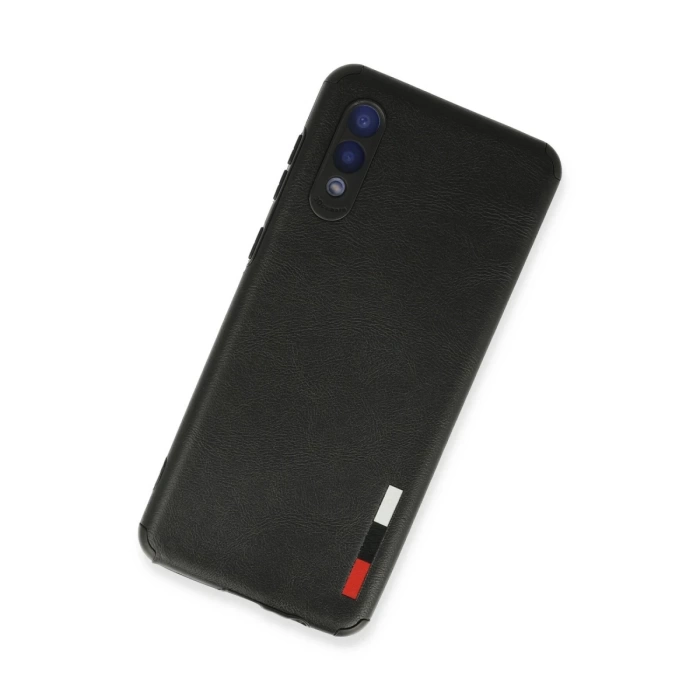 Newface Samsung Galaxy A02 Kılıf Loop Deri Silikon - Siyah