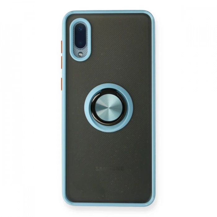 Newface Samsung Galaxy A02 Kılıf Montreal Yüzüklü Silikon Kapak