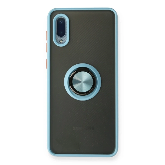 Newface Samsung Galaxy A02 Kılıf Montreal Yüzüklü Silikon Kapak