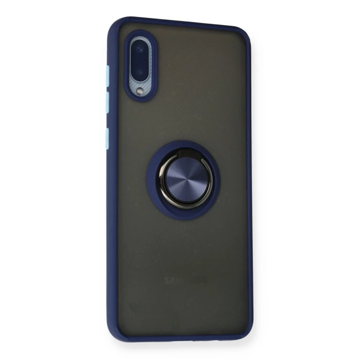 Newface Samsung Galaxy A02 Kılıf Montreal Yüzüklü Silikon Kapak