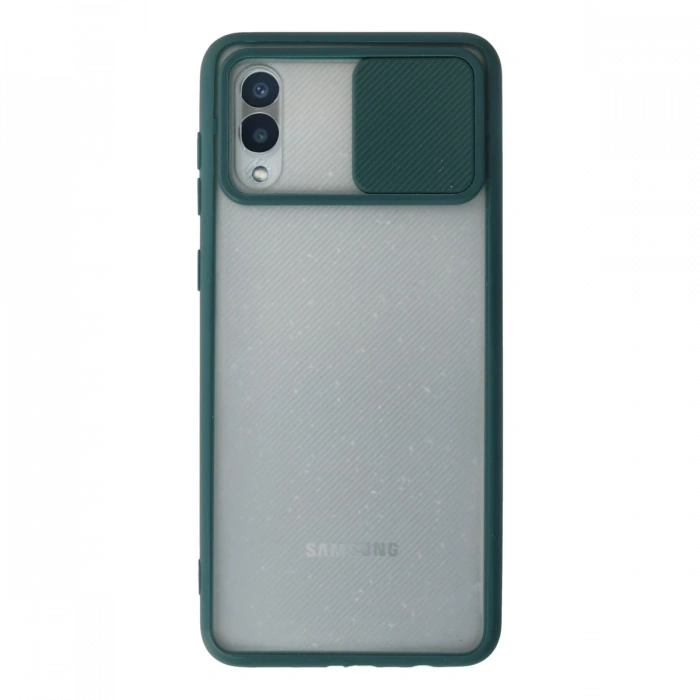 Newface Samsung Galaxy A02 Kılıf Palm Buzlu Kamera Sürgülü Silikon