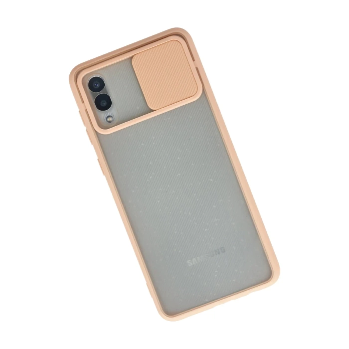 Newface Samsung Galaxy A02 Kılıf Palm Buzlu Kamera Sürgülü Silikon
