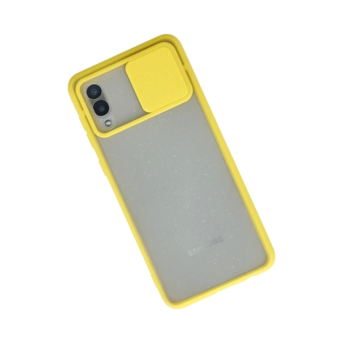 Newface Samsung Galaxy A02 Kılıf Palm Buzlu Kamera Sürgülü Silikon