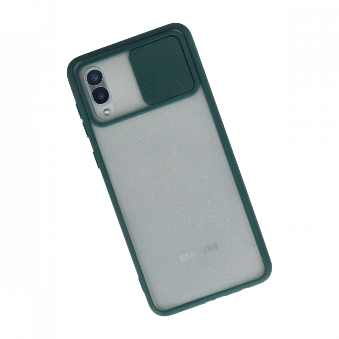 Newface Samsung Galaxy A02 Kılıf Palm Buzlu Kamera Sürgülü Silikon
