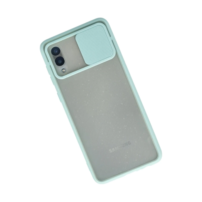 Newface Samsung Galaxy A02 Kılıf Palm Buzlu Kamera Sürgülü Silikon