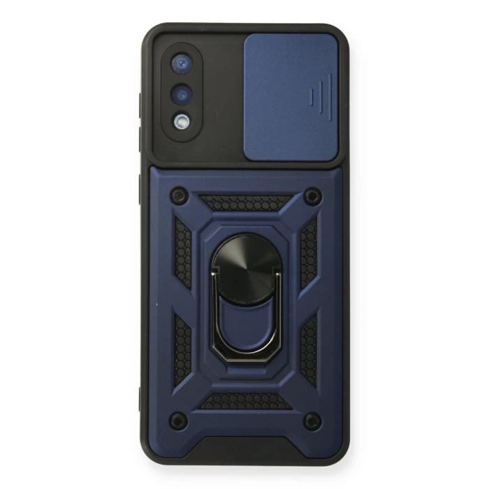 Newface Samsung Galaxy A02 Kılıf Pars Lens Yüzüklü Silikon