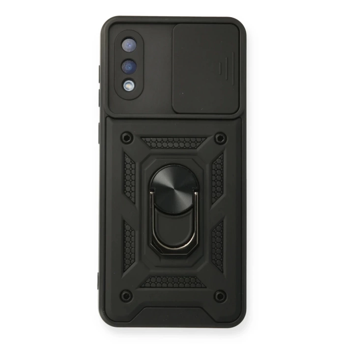 Newface Samsung Galaxy A02 Kılıf Pars Lens Yüzüklü Silikon