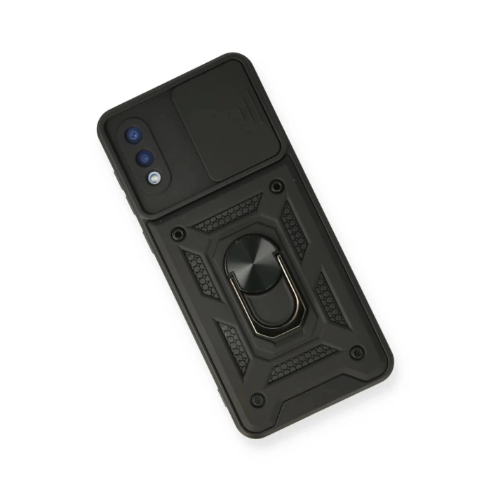 Newface Samsung Galaxy A02 Kılıf Pars Lens Yüzüklü Silikon