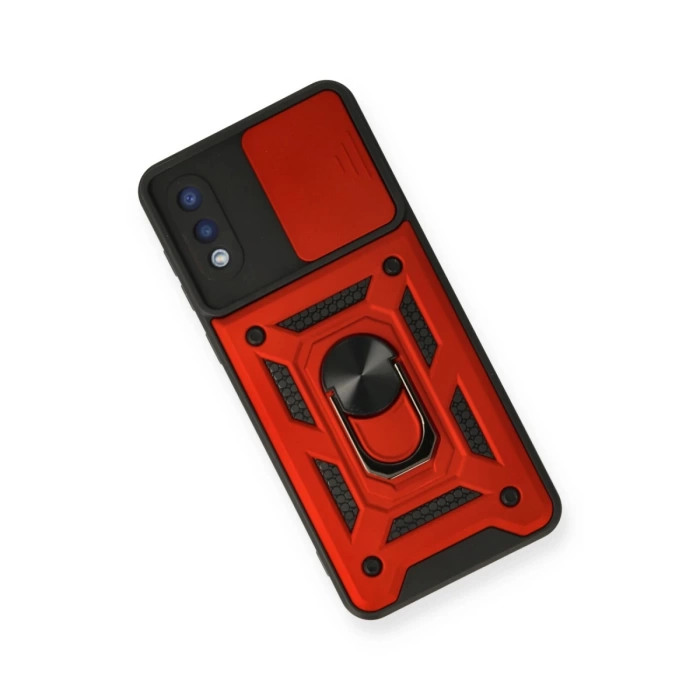 Newface Samsung Galaxy A02 Kılıf Pars Lens Yüzüklü Silikon