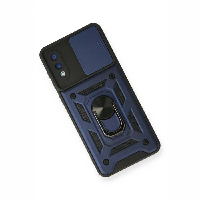 Newface Samsung Galaxy A02 Kılıf Pars Lens Yüzüklü Silikon