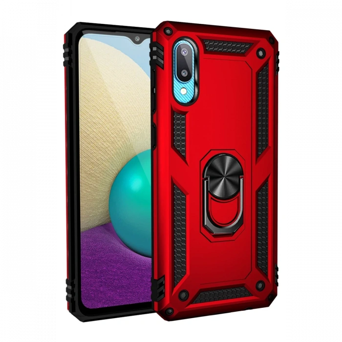 Newface Samsung Galaxy A02 Kılıf Sofya Yüzüklü Silikon Kapak