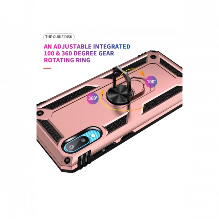 Newface Samsung Galaxy A02 Kılıf Sofya Yüzüklü Silikon Kapak