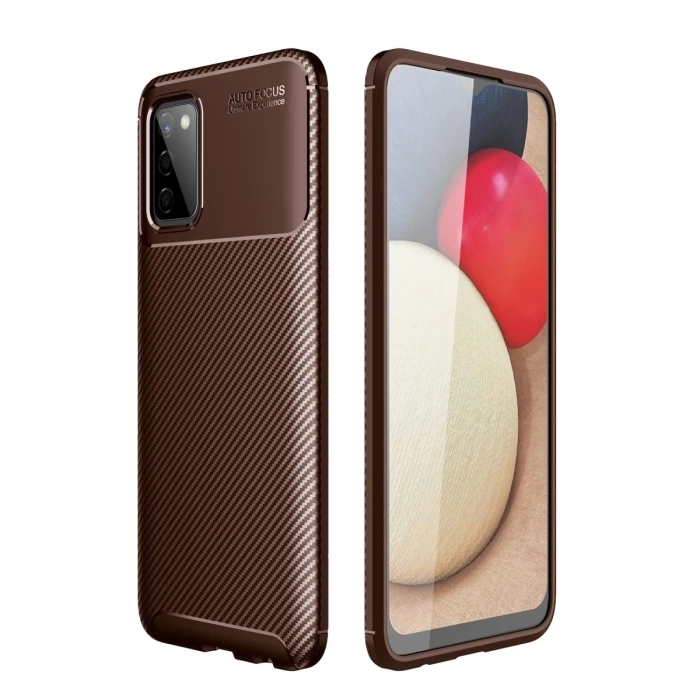 Newface Samsung Galaxy A02S Kılıf Auto Focus Karbon Kapak
