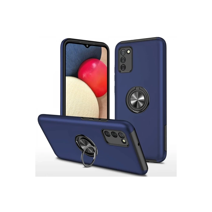 Newface Samsung Galaxy A02S Kılıf Elit Yüzüklü Kapak