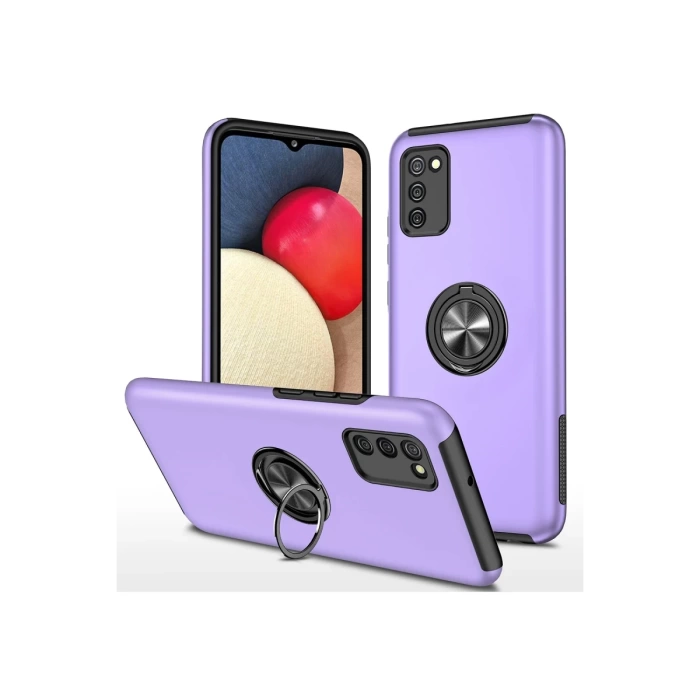 Newface Samsung Galaxy A02S Kılıf Elit Yüzüklü Kapak
