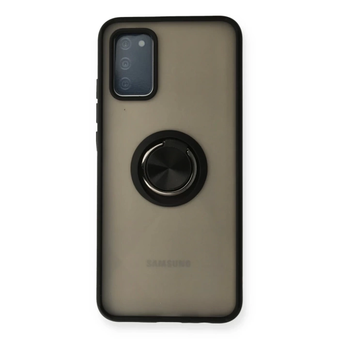 Newface Samsung Galaxy A02S Kılıf Montreal Yüzüklü Silikon Kapak