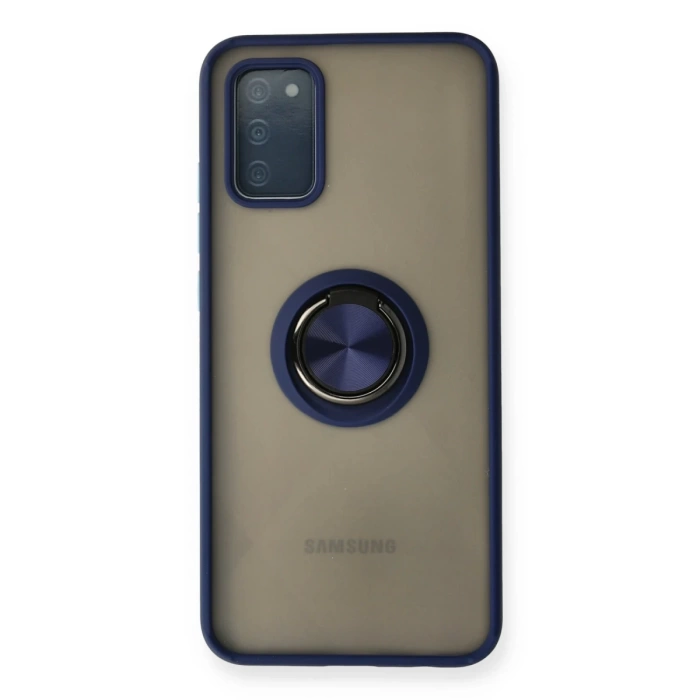 Newface Samsung Galaxy A02S Kılıf Montreal Yüzüklü Silikon Kapak