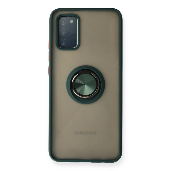 Newface Samsung Galaxy A02S Kılıf Montreal Yüzüklü Silikon Kapak