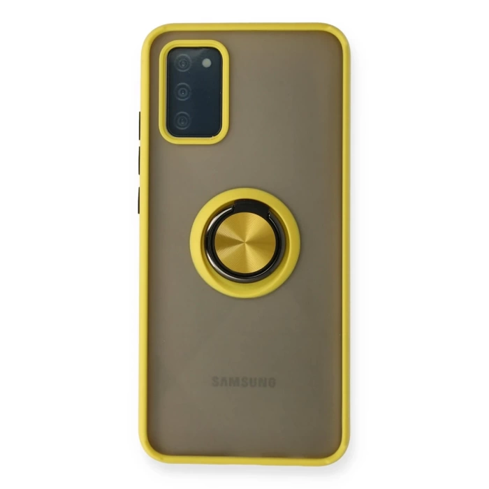 Newface Samsung Galaxy A02S Kılıf Montreal Yüzüklü Silikon Kapak