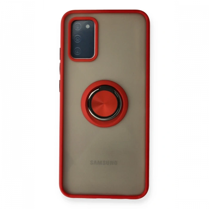 Newface Samsung Galaxy A02S Kılıf Montreal Yüzüklü Silikon Kapak