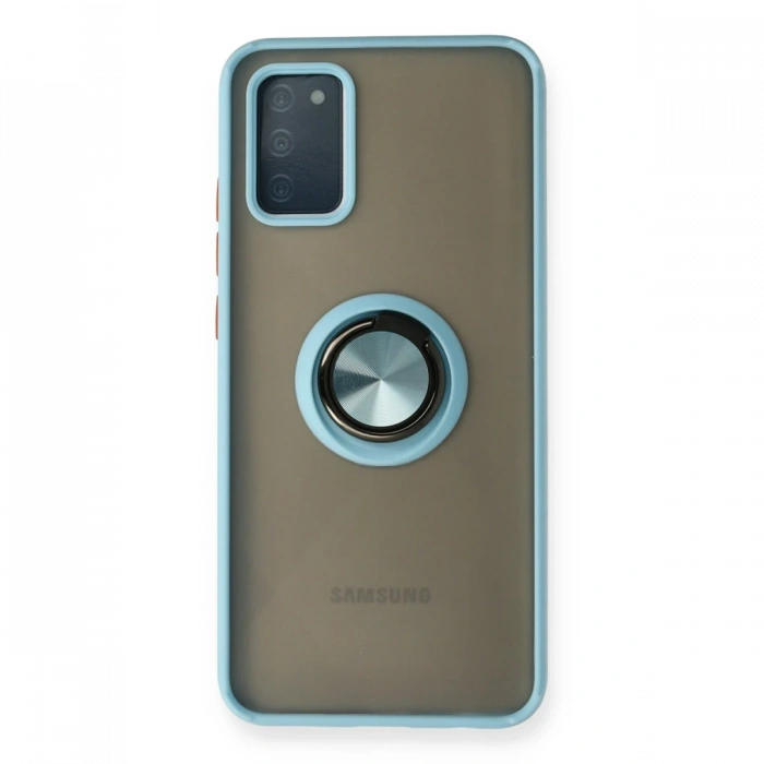 Newface Samsung Galaxy A02S Kılıf Montreal Yüzüklü Silikon Kapak