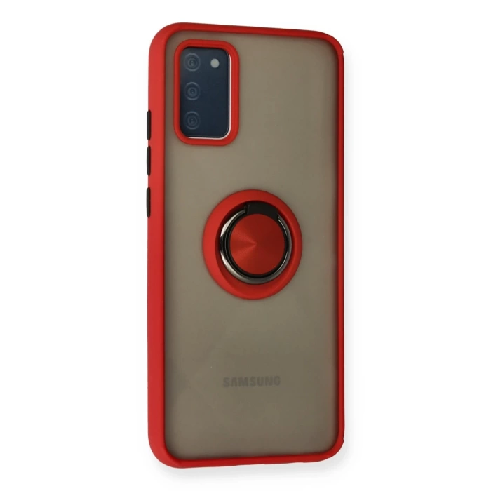 Newface Samsung Galaxy A02S Kılıf Montreal Yüzüklü Silikon Kapak