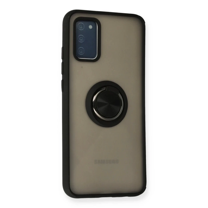 Newface Samsung Galaxy A02S Kılıf Montreal Yüzüklü Silikon Kapak