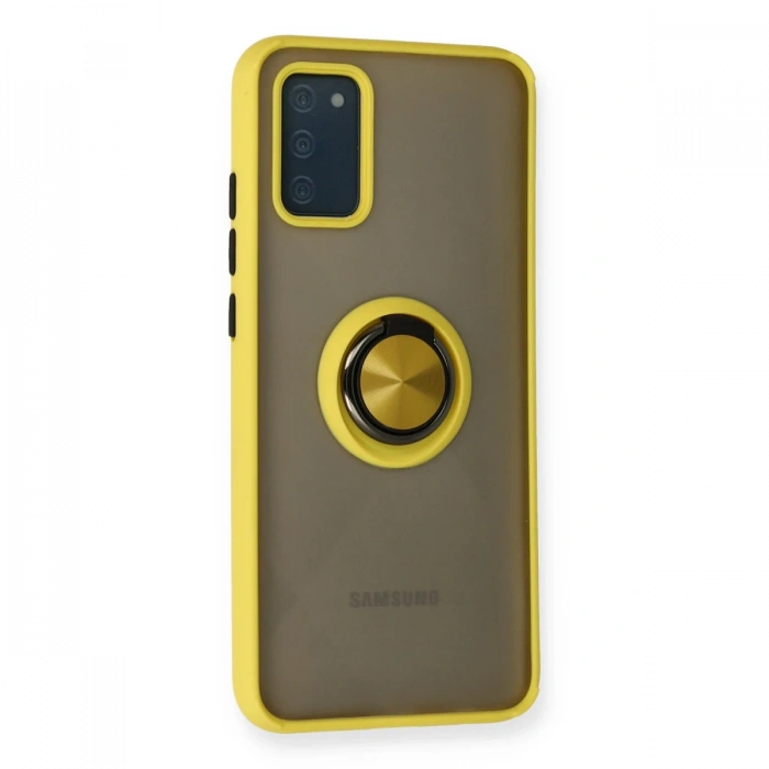 Newface Samsung Galaxy A02S Kılıf Montreal Yüzüklü Silikon Kapak