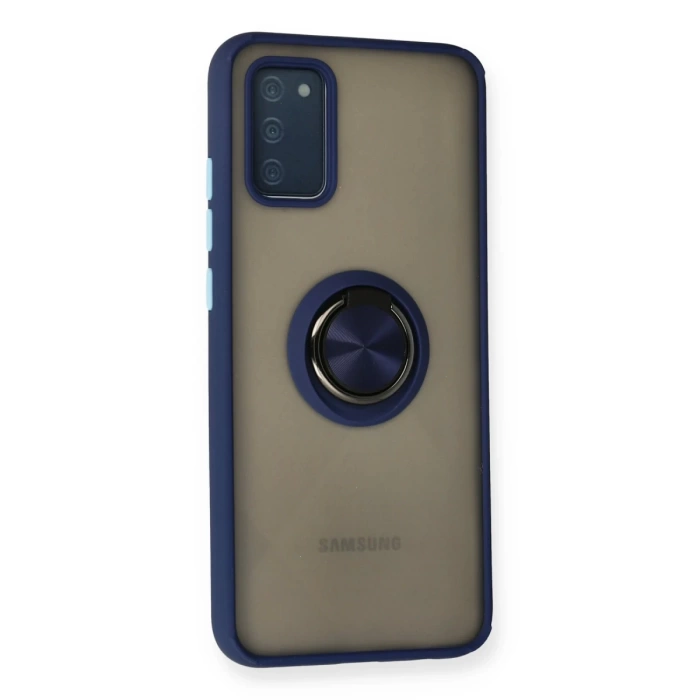 Newface Samsung Galaxy A02S Kılıf Montreal Yüzüklü Silikon Kapak