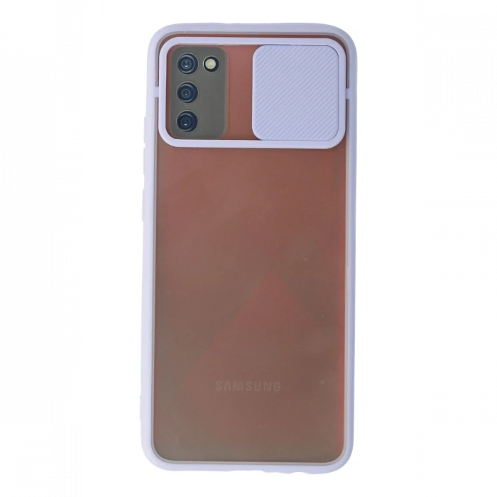Newface Samsung Galaxy A02S Kılıf Palm Buzlu Kamera Sürgülü Silikon