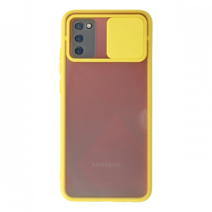 Newface Samsung Galaxy A02S Kılıf Palm Buzlu Kamera Sürgülü Silikon