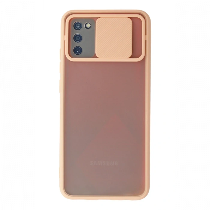 Newface Samsung Galaxy A02S Kılıf Palm Buzlu Kamera Sürgülü Silikon