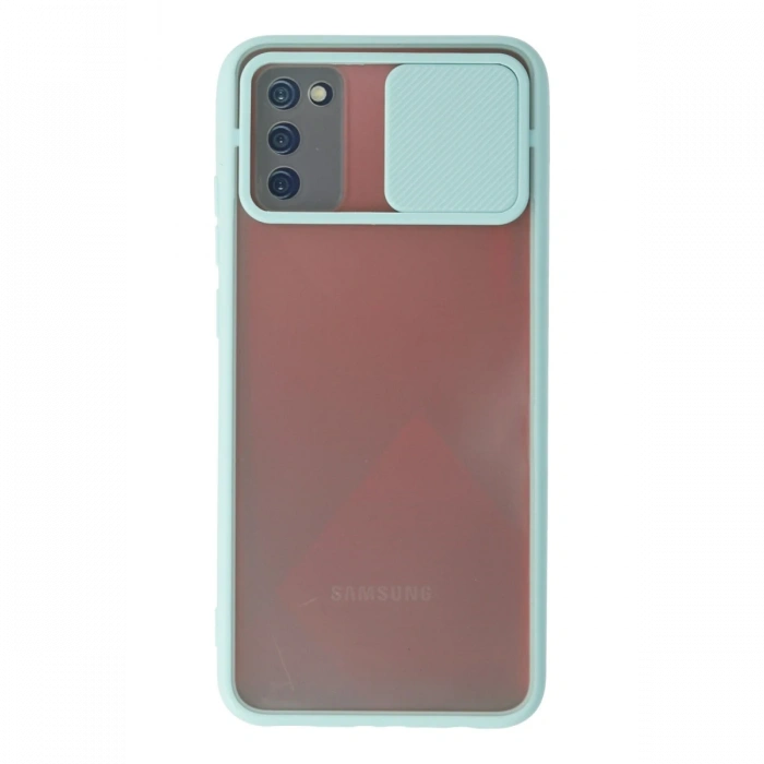Newface Samsung Galaxy A02S Kılıf Palm Buzlu Kamera Sürgülü Silikon