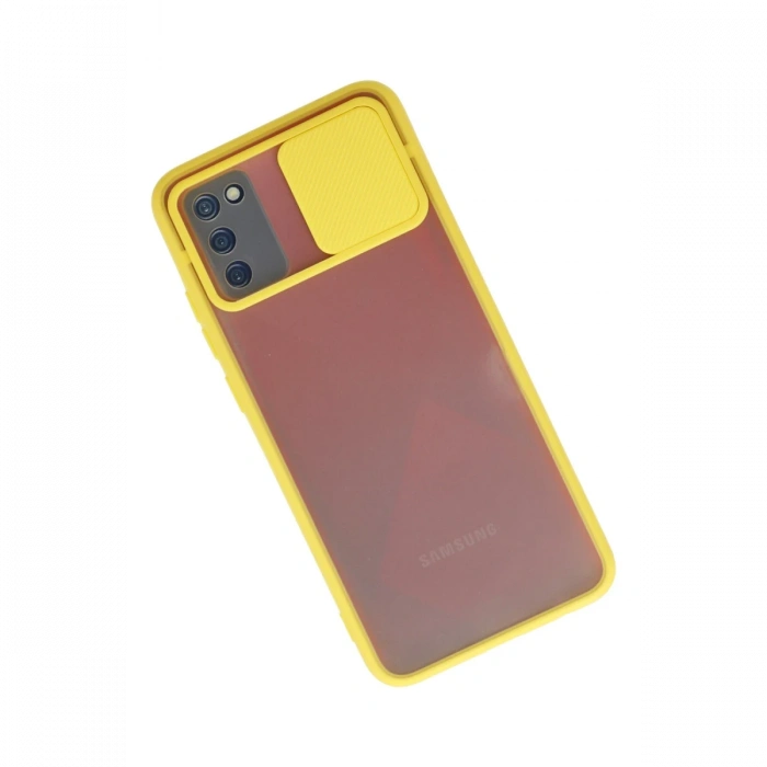 Newface Samsung Galaxy A02S Kılıf Palm Buzlu Kamera Sürgülü Silikon