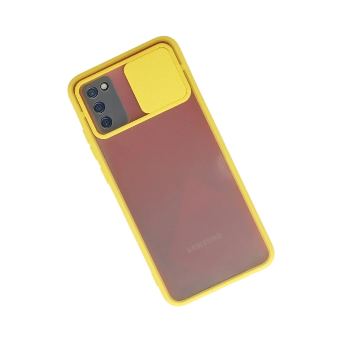Newface Samsung Galaxy A02S Kılıf Palm Buzlu Kamera Sürgülü Silikon