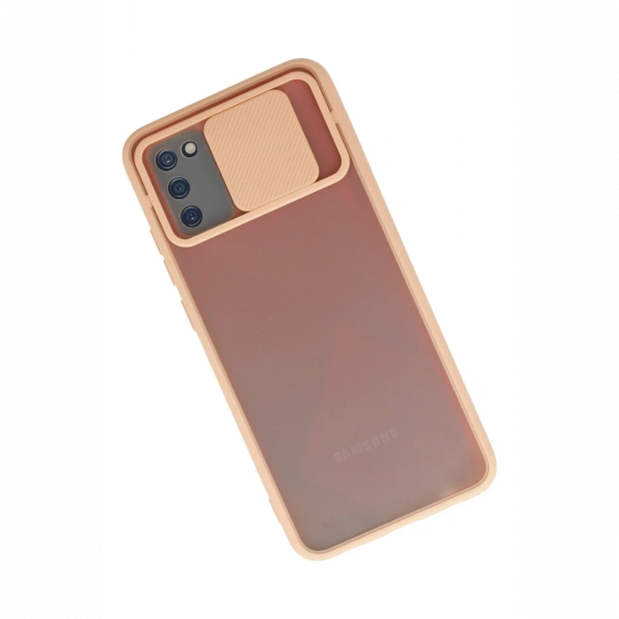 Newface Samsung Galaxy A02S Kılıf Palm Buzlu Kamera Sürgülü Silikon