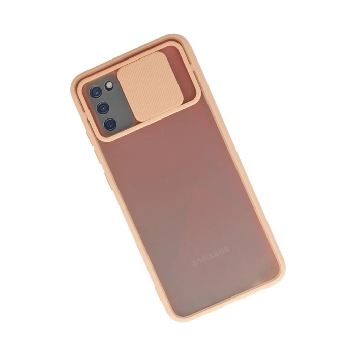 Newface Samsung Galaxy A02S Kılıf Palm Buzlu Kamera Sürgülü Silikon
