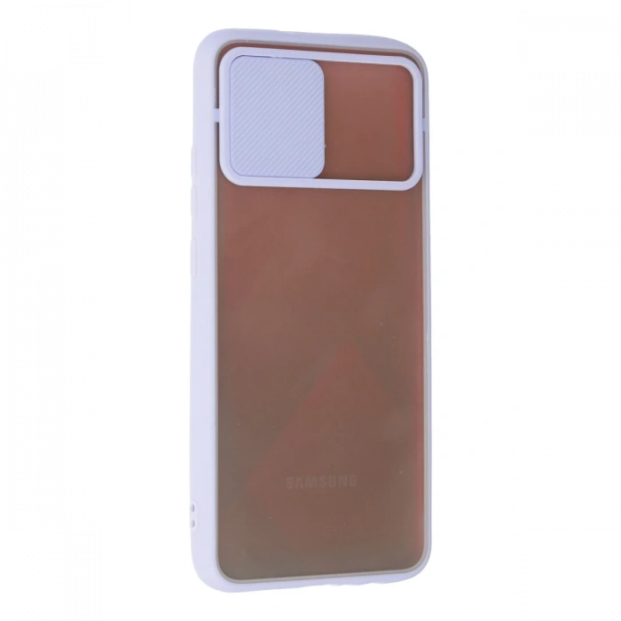 Newface Samsung Galaxy A02S Kılıf Palm Buzlu Kamera Sürgülü Silikon