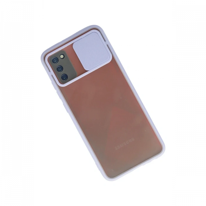 Newface Samsung Galaxy A02S Kılıf Palm Buzlu Kamera Sürgülü Silikon