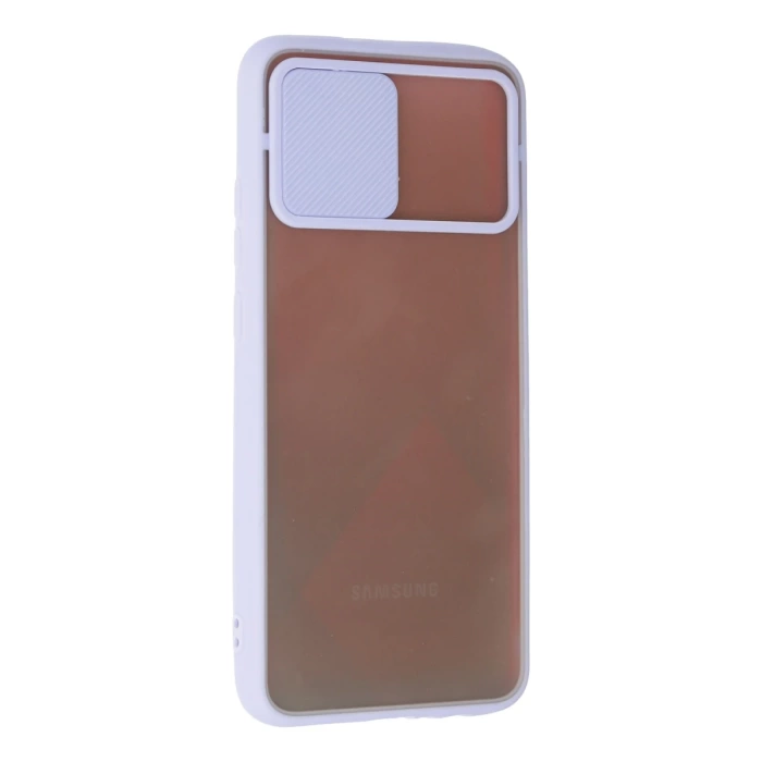 Newface Samsung Galaxy A02S Kılıf Palm Buzlu Kamera Sürgülü Silikon