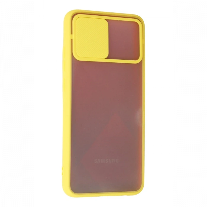 Newface Samsung Galaxy A02S Kılıf Palm Buzlu Kamera Sürgülü Silikon